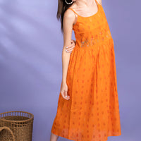 Paprika Interwine Orange Cotton Dress
