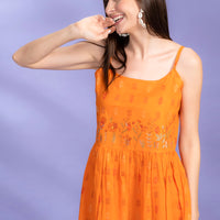 Paprika Interwine Orange Cotton Dress