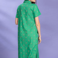 Emerald Unfold Green Cotton Dress
