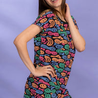 Murtika Black Modal Top - Shorts Set