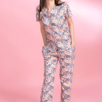 Matcha Latte Off-White Rayon Co-ord Set