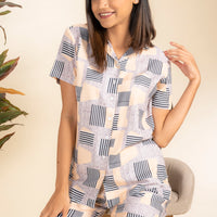 Peach Ready Peach Rayon Co-ord Set