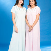 Taniqsh Pink Cotton Long Nighty