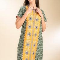 Soraya Green Rayon Long Nighty