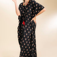 Zahavi Black Rayon kaftan
