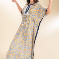 Flint Navy Rayon Kaftaan