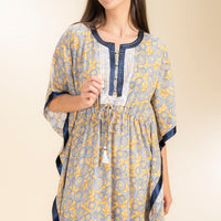 Flint Navy Rayon Kaftaan