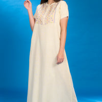 Opal Night Peach Long Nighty Cotton