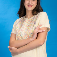 Opal Night Peach Long Nighty Cotton