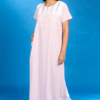 Taniqsh Pink Cotton Long Nighty