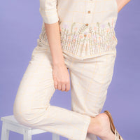 Daisy World Yellow Rayon Shirt - Pyjama Set