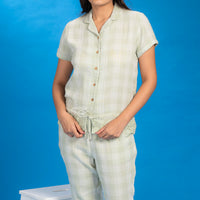 Pistachio Fold Green Cotton Co-ord Set