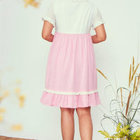 Agale White Cotton Short Nighty