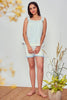 Auqamarine White Cotton Top - Shorts Set