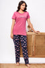 Prairie Knitted cotton Pink T-Shirt - Pyjama set