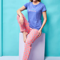 Petunia Modal Lavender T-Shirt - Pyjama set