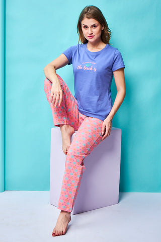 Petunia Modal Lavender T-Shirt - Pyjama set