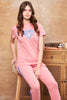 Chelone Knitted cotton Pink T-Shirt - Pyjama set
