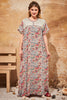 Lantana Rayon Blue Long Nighty