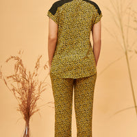 Canary Rayon Yelow Shirt - Pyjama Set