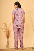 Salmon Rayon Pink Shirt - Pyjama Set