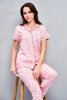Blush Key Rayon Pink Shirt - Pyjama Set
