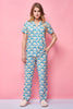 Deal Darlings  Rayon Blue Shirt - Pyjama Set