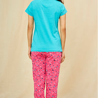 Glee Green Knitted Cotton T-Shirt - Pyjama