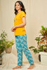 Relish Yellow Knitted Cotton T-Shirt - Pyjama