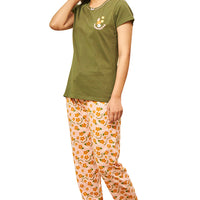 Sage Knitted Cotton T-Shirt - Pyjama