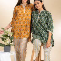 Noa Mustard Cotton kurta Set