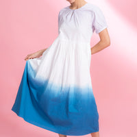 Sky Streak Lilac Cotton Dress