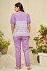 Hyacinth Purple Cotton  Shirt-Pyjama Set