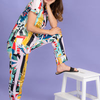 Jade Vibe Black Rayon Shirt  Pyjama Set