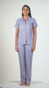 Blue Ray Blue Rayon Shirt Pyjama Set