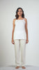 Gentle Soul Off-White Rayon Top With Pyjama And Shorts Set